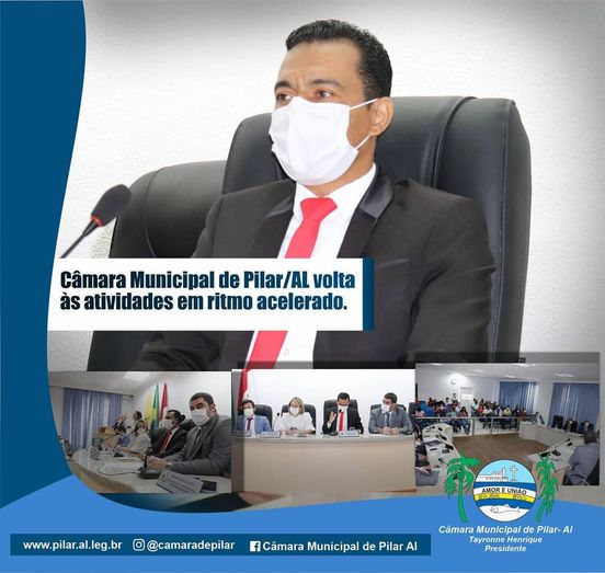 Câmara Municipal de Pilar volta ás atividades em ritmo acelerado 